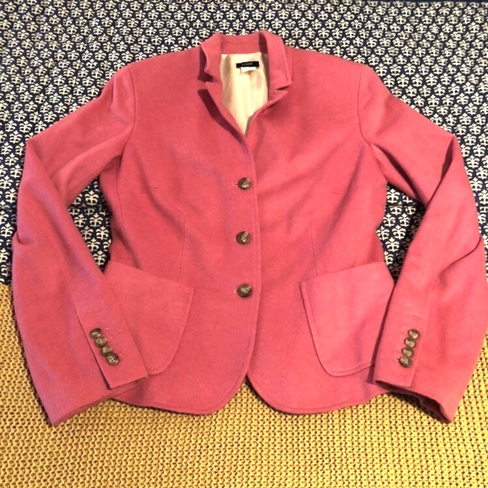 J. Crew Pink Wool Blazer